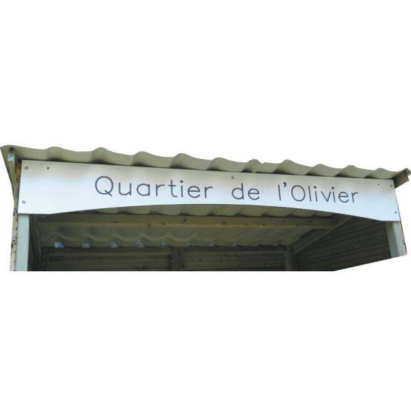Gravure de bandeau abris de bus Lancelot
