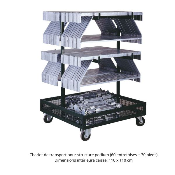 Chariot de transport pour structure podium