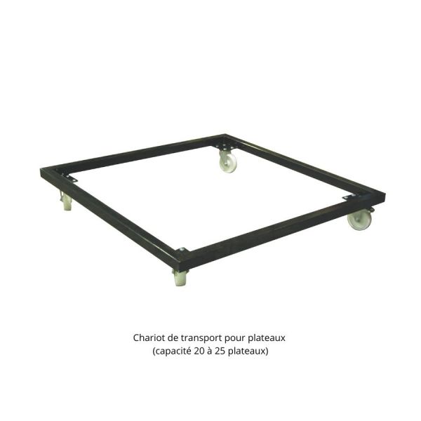 Chariot pour transport de plateaux podium