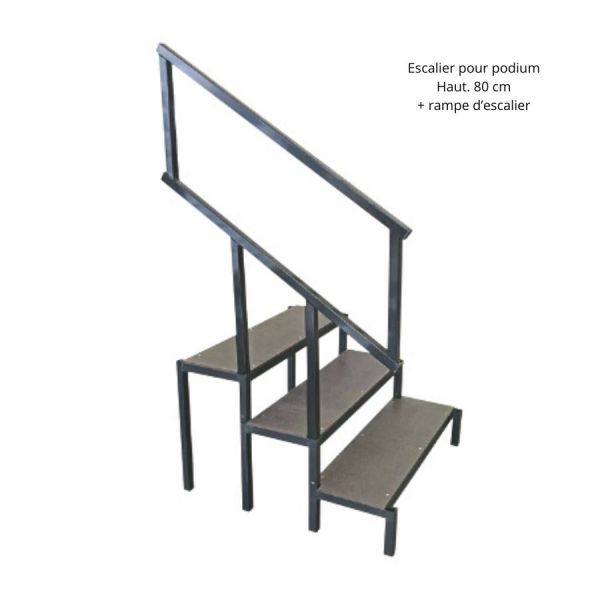 Escalier pour podium praticable